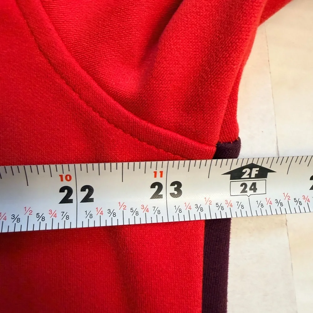 Nike‎ Men’s Large Dri Fit 1/4 Zip Fleece Mock Neck Pullover Red Orange Burgundy